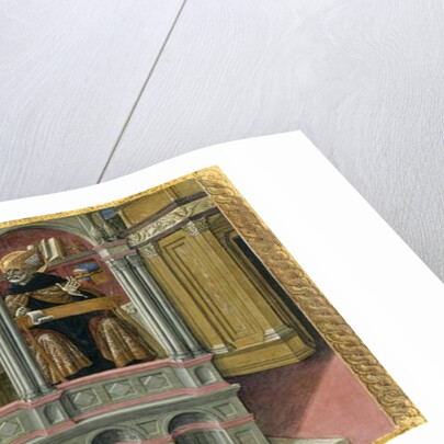 Saint Augustine's Vision of Saints Jerome and John the Baptist, 1476 by Matteo di Giovanni di Bartolo