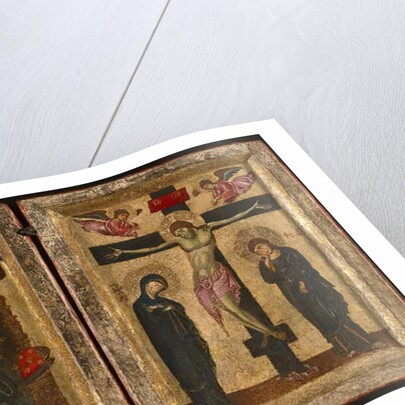 Diptych with the Virgin and Child Enthroned and the Crucifixion, 1275-80 by Levantine School