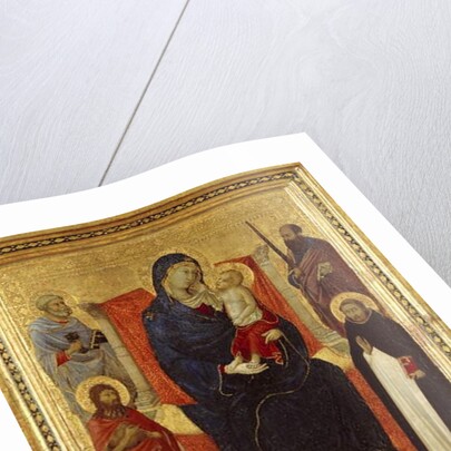 Virgin and Child enthroned with Saints Peter, Paul, John the Baptist, Dominic and a donor, 1325-35 by Ugolino di Nerio