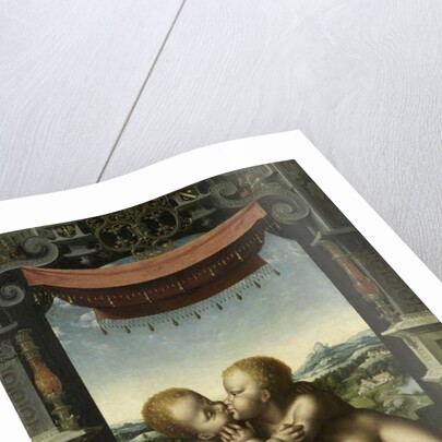 The Infants Christ and Saint John the Baptist Embracing, 1520-25 by Joos van Cleve