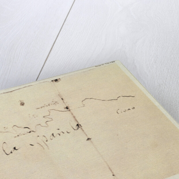 Sketch of the coast of Espanola, drawn by Columbus on the first voyage by Christopher Columbus