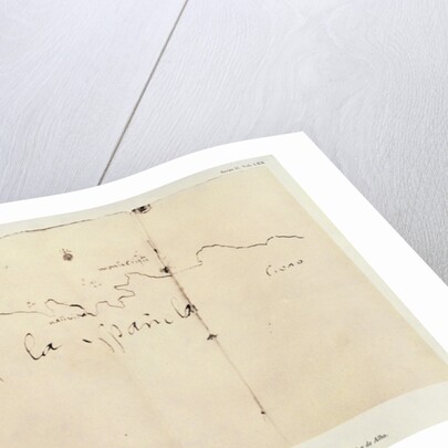 Sketch of the coast of Espanola, drawn by Columbus on the first voyage by Christopher Columbus