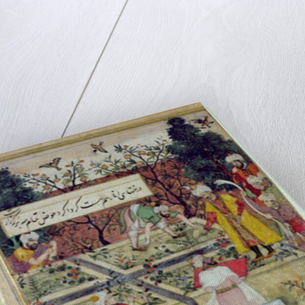 Emperor Babur surveying the establishment of a Garden in Kabul, c.1600 by J. Dorman