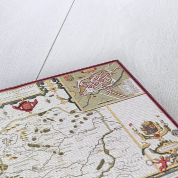 Rutlandshire with Oukham and Stanford by John Speed