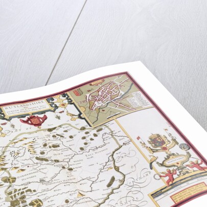 Rutlandshire with Oukham and Stanford by John Speed