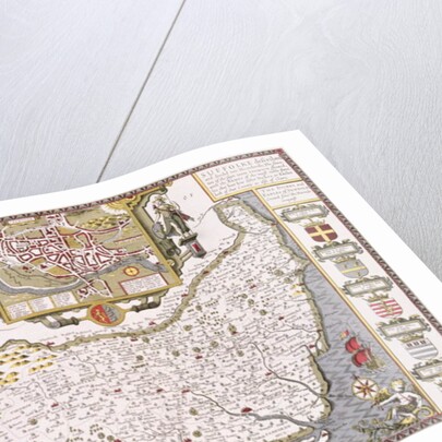 Suffolk and the situation of Ipswich by John Speed