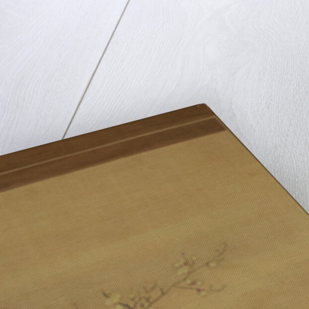 Birds on a snowy bough by Japanese School