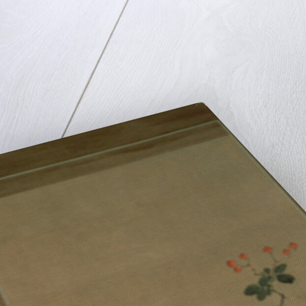 Pheasant, bullfinch, flowers and rock, c.1800 by Ariwara Baikei