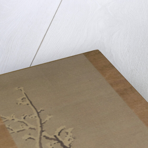 Sparrow on a tree in a snowstorm, c.1800 by Kishi Ganku