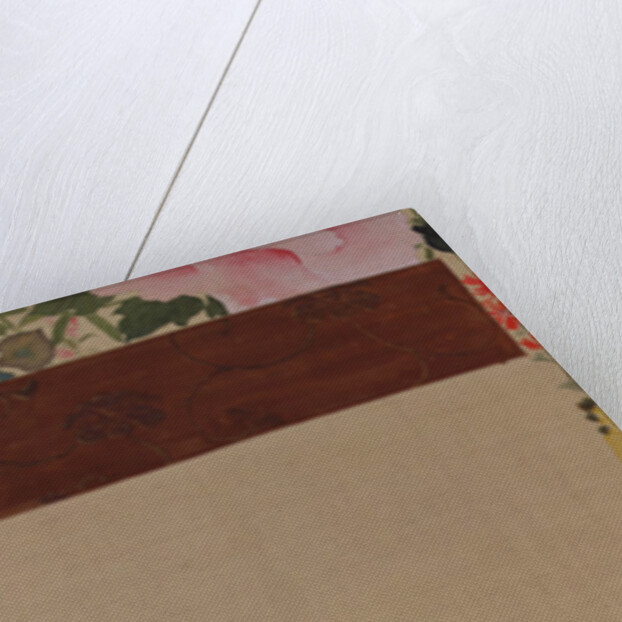 Cherry blossoms with painted mount, 1855 by Japanese School