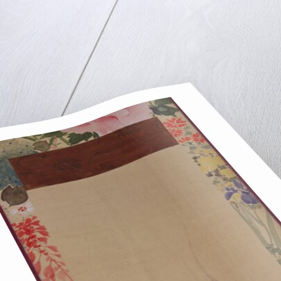 Cherry blossoms with painted mount, 1855 by Japanese School