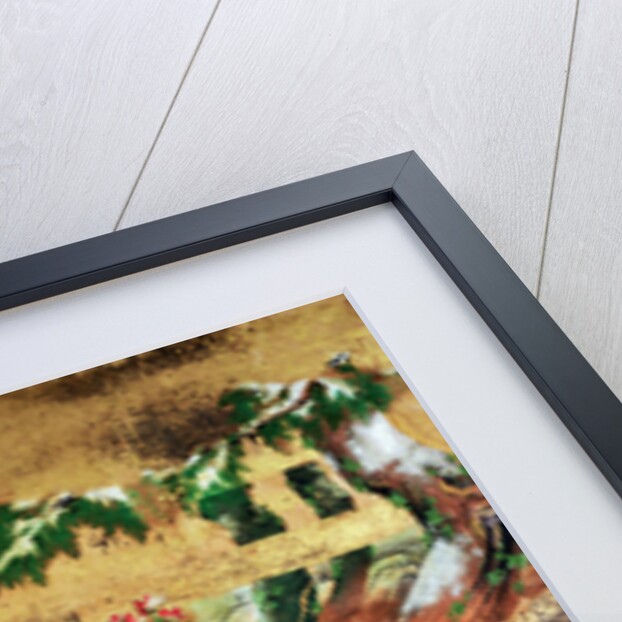 Birds and flowers sliding-door panel by Japanese School