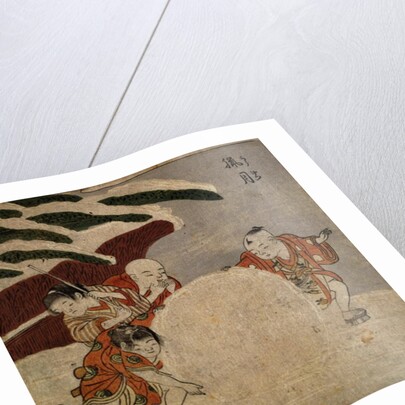 Four boys making a snowball, c.1768 by Suzuki Harunobu