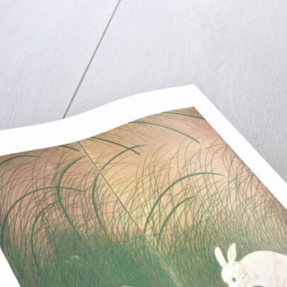 Hares and autumn grasses, c.1700 by Japanese School