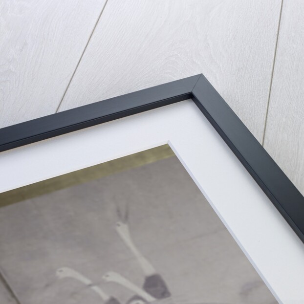 Eleven female cranes standing in dry reed bed, c.1700-50 by Ogata Korin