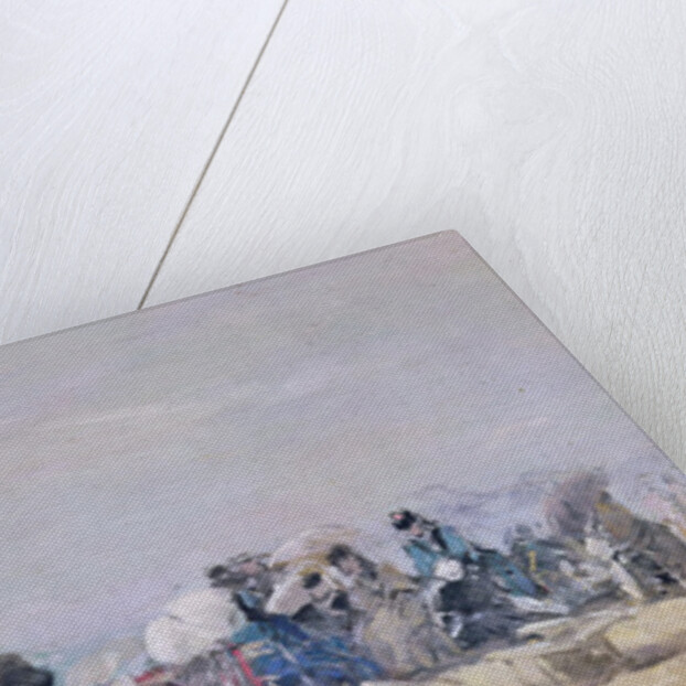 Beach Scene, Trouville, 1873 by Eugene Louis Boudin