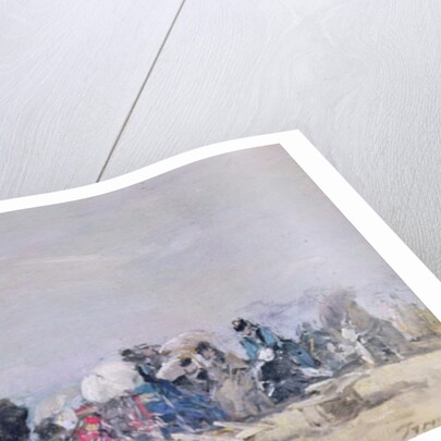 Beach Scene, Trouville, 1873 by Eugene Louis Boudin