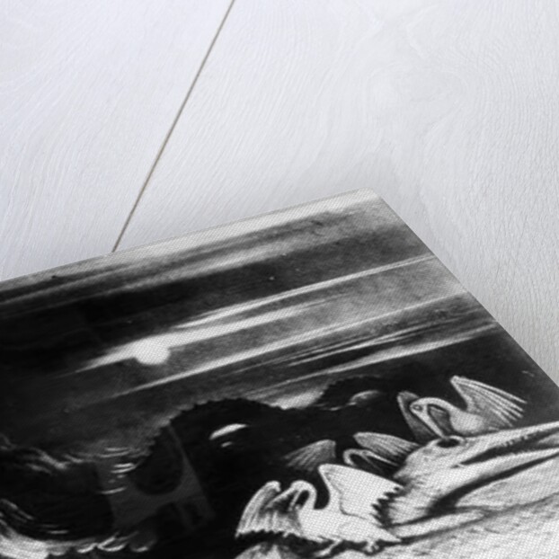 Sea Monsters Fight by English School