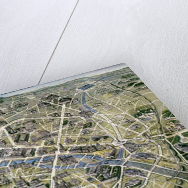 Map of Paris during the period of the 'Grands Travaux' by Baron Georges Haussmann 1864 by Hilaire Guesnu