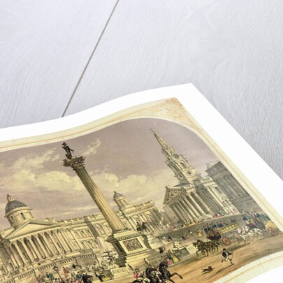 Trafalgar Square, published by the Dickinson Brothers, 19th century by English School