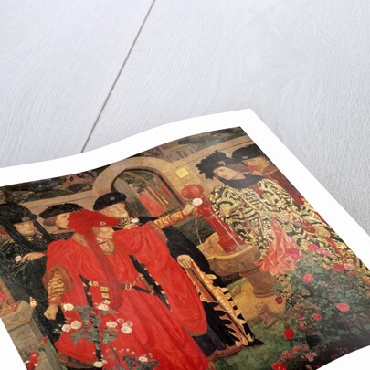 Plucking the Red and White Roses in the Old Temple Gardens, 1910 by Henry A. Payne