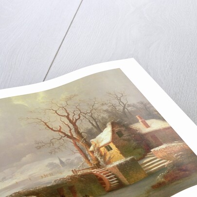 Snow Scene with Mill and Cottages by George of Chichester Smith