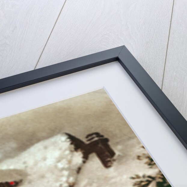 Church and Cottage with Lighted Windows by School English