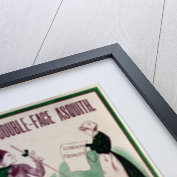Women's Suffrage Poster 'The Right Dishonourable Double-Face Asquith', c.1910 by English School