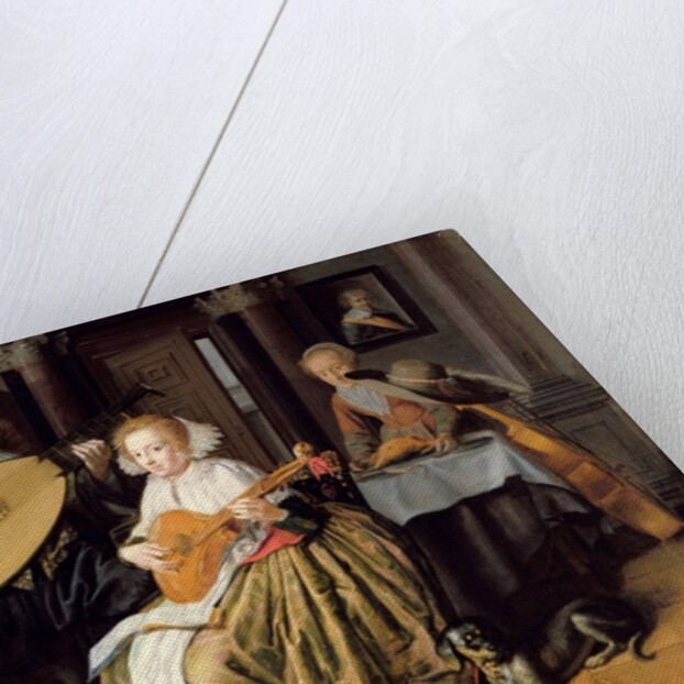 A Young Man Playing a Theorbo and a Young Woman Playing a Cittern, c.1630-32 by Jan Miense Molenaer