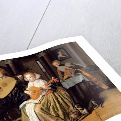 A Young Man Playing a Theorbo and a Young Woman Playing a Cittern, c.1630-32 by Jan Miense Molenaer