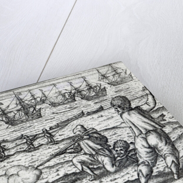 Sailors attacked by polar bears by Dutch School