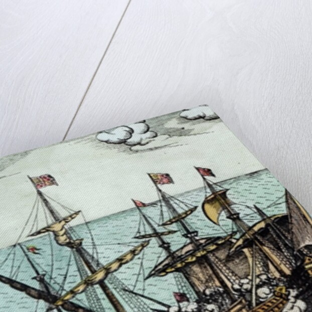 Capture Of Cagafuego, 1626 by Friedrich van Hulsen