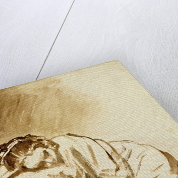 A Young Woman Sleeping c.1654 by Rembrandt Harmensz. van Rijn