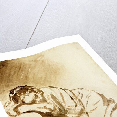 A Young Woman Sleeping c.1654 by Rembrandt Harmensz. van Rijn