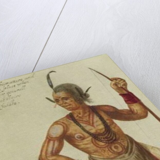 Indian in Body Paint by John (after) White