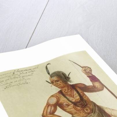 Indian in Body Paint by John (after) White