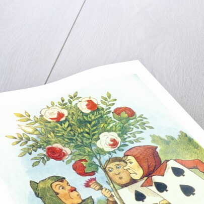 The Playing Cards Painting the Rose Bush by John Tenniel