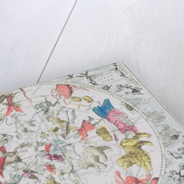 Celestial Planisphere Showing the Signs of the Zodiac by Andreas Cellarius