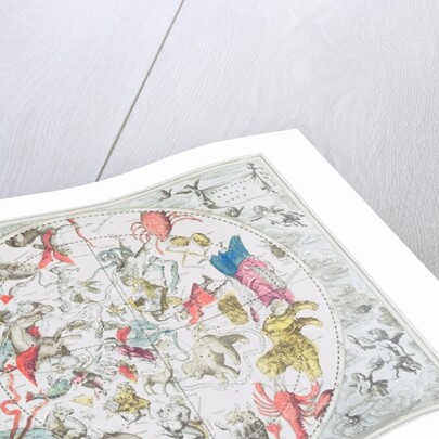 Celestial Planisphere Showing the Signs of the Zodiac by Andreas Cellarius