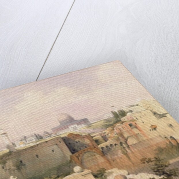 Mosque of Omar showing the Site of the Temple, plate 8 from Volume I of 'The Holy Land' engraved by Louis Haghe, published in 1842 by David (after) Roberts