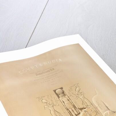 The Entrance to the Great Temple of Aboo Simble, Nubia, titlepage of Volume I of 'Egypt and Nubia' by David Roberts