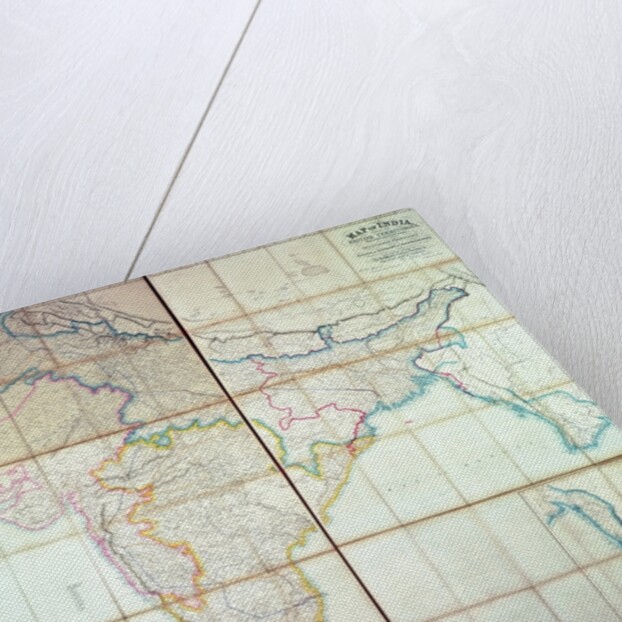 Map of India, 1857 by English School