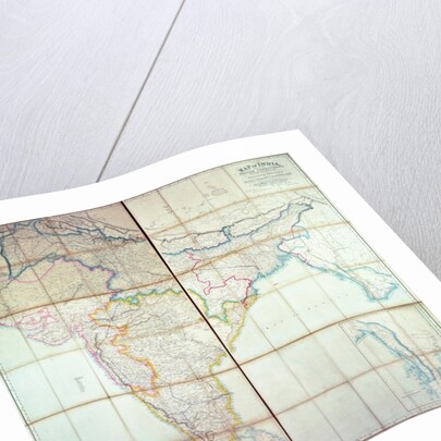 Map of India, 1857 by English School