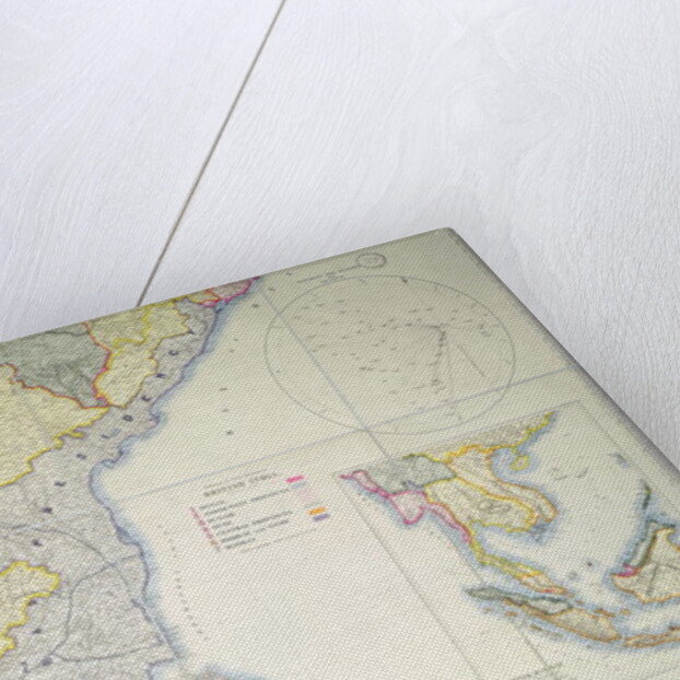 Map of British Southern India, 1872 by English School