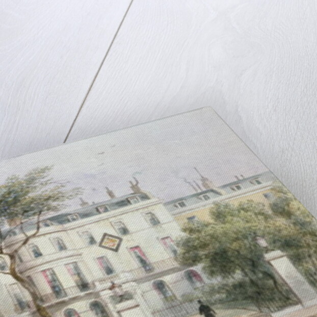 West front of Sir Robert Peel's House in Privy Garden 1851 by Thomas Hosmer Shepherd