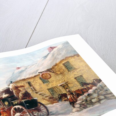 Stage Coach Outside a Tavern, Bath 1819 by J.C. Maggs