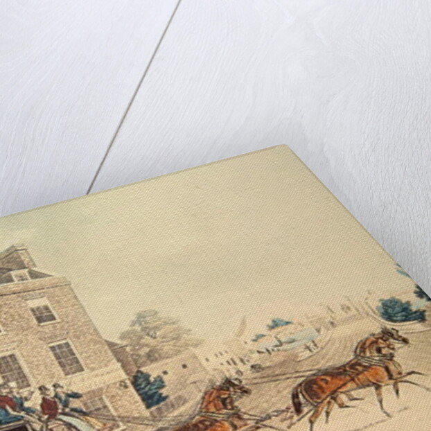 Quicksilver Royal Mail passing the Star and Garter at Kew Bridge, 1835 by James Pollard