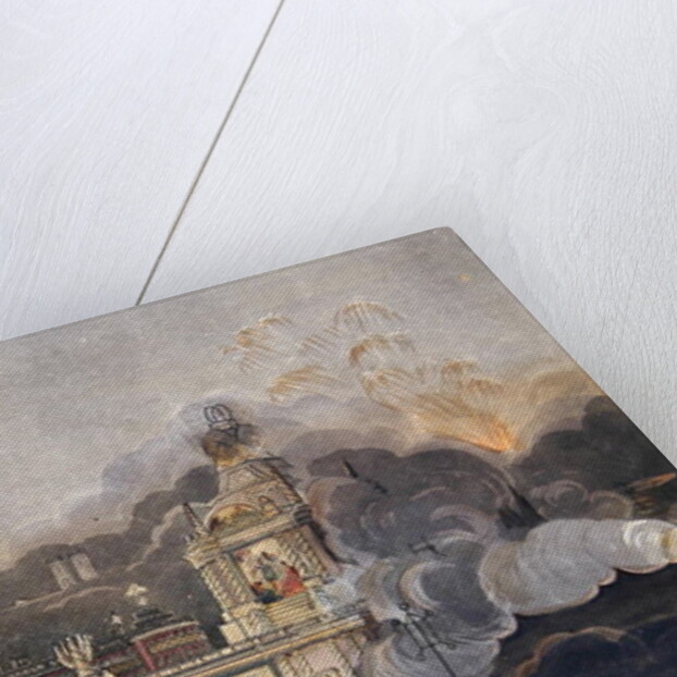 A View of the Temple of Concord in the Green Park, 1st August 1814 by Frederick (after) Calvert