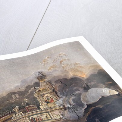 A View of the Temple of Concord in the Green Park, 1st August 1814 by Frederick (after) Calvert