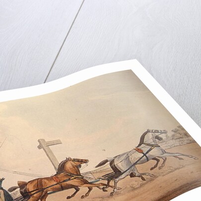 Arriving at the End of a Stage, engraved by J. Harris, 1856 by Michael Angelo (after) Hayes